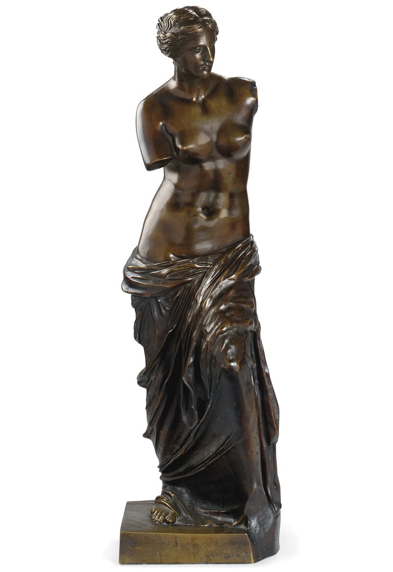 A French bronze model of the Venus de Milo